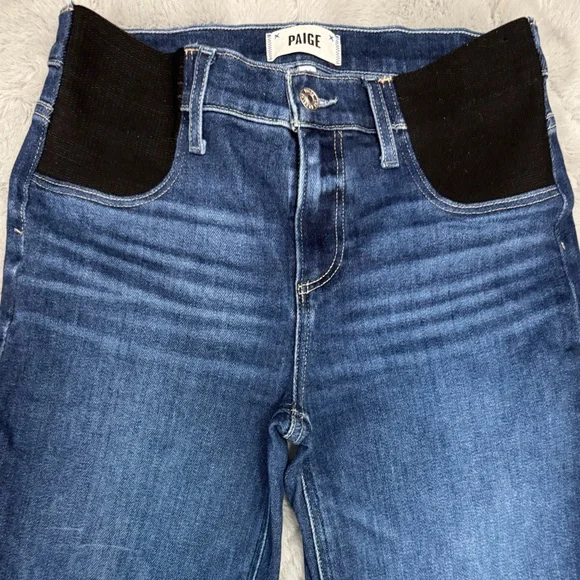 PAIGE Cindy Maternity Straight Leg Jeans In Suncrest Size 26 - Picture 16 of 16